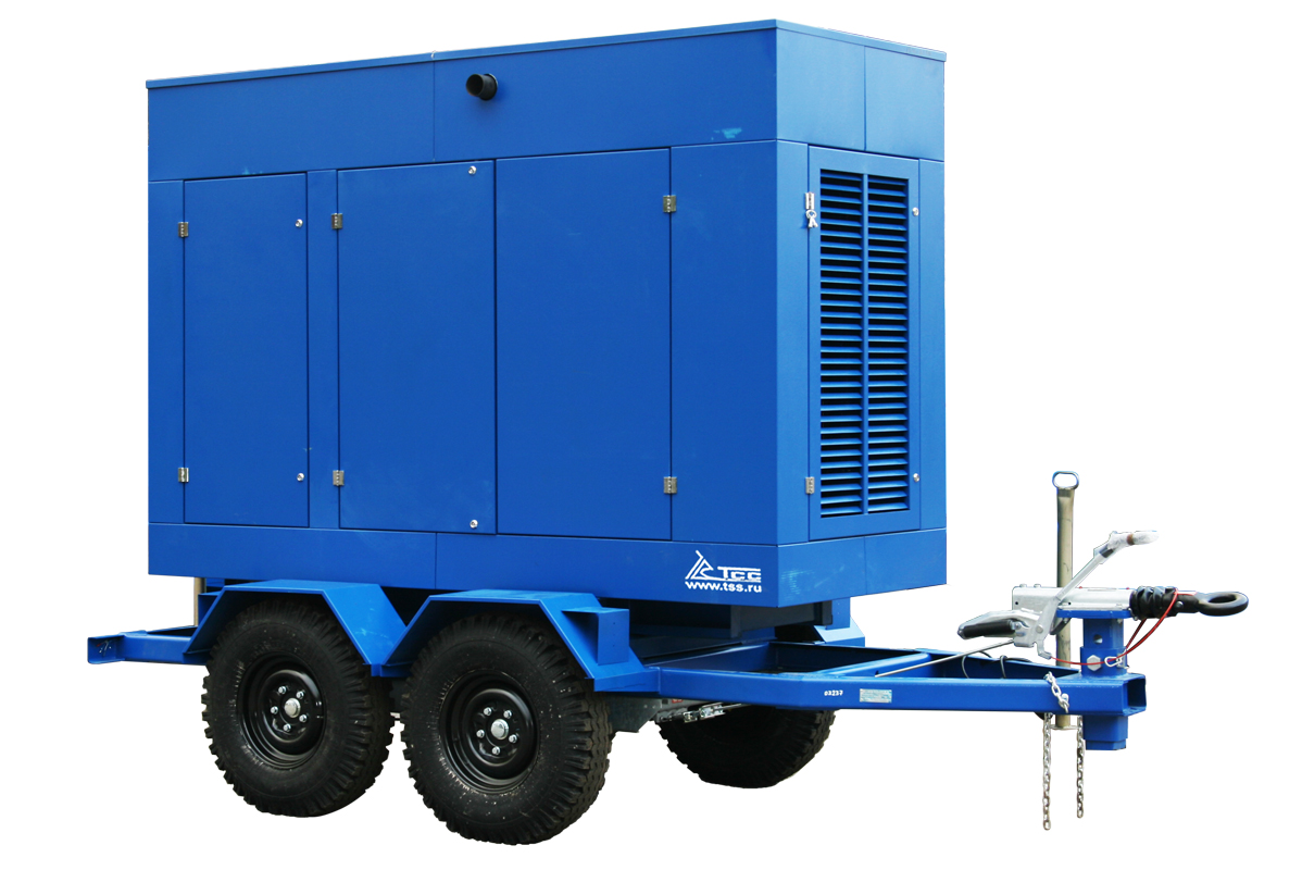 Генератор дизельный Standart 40 кВт ТСС ЭД-40-Т400 в погодозащитном кожухе на прицепе с АВР Генераторы (электростанции)