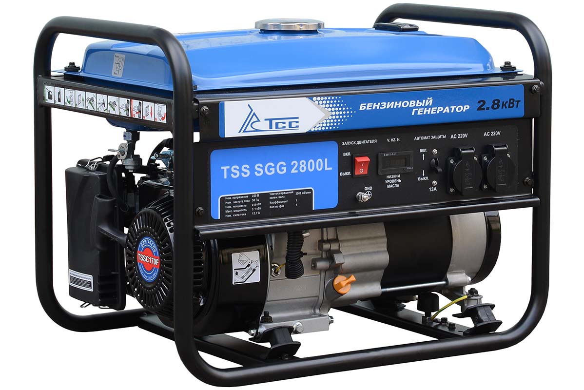 Бензогенератор 2,8 кВт ТСС SGG 2800L Генераторы (электростанции)