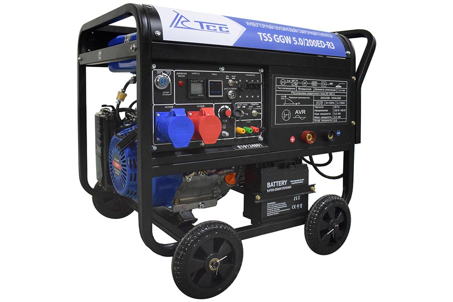 Генератор бензиновый сварочный 5 кВт ТСС GGW 5.0/200ED-R3 Генераторы (электростанции)